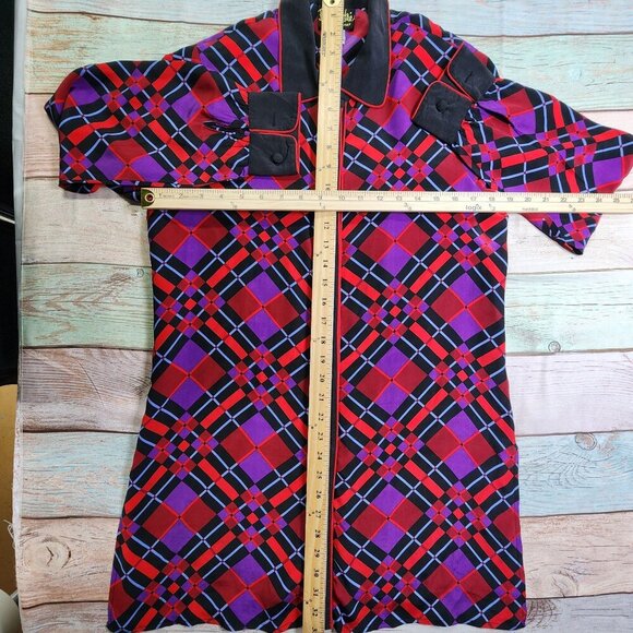 Bob Mackie Wearable Art Button-Up Tunic 100% Silk Womens Size S - Picture 8 of 10